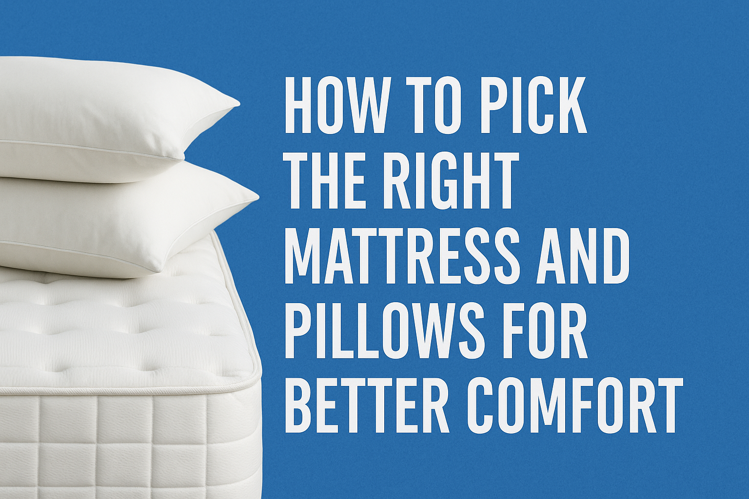 How to Pick the Right Mattress and Pillows for Better Comfort
