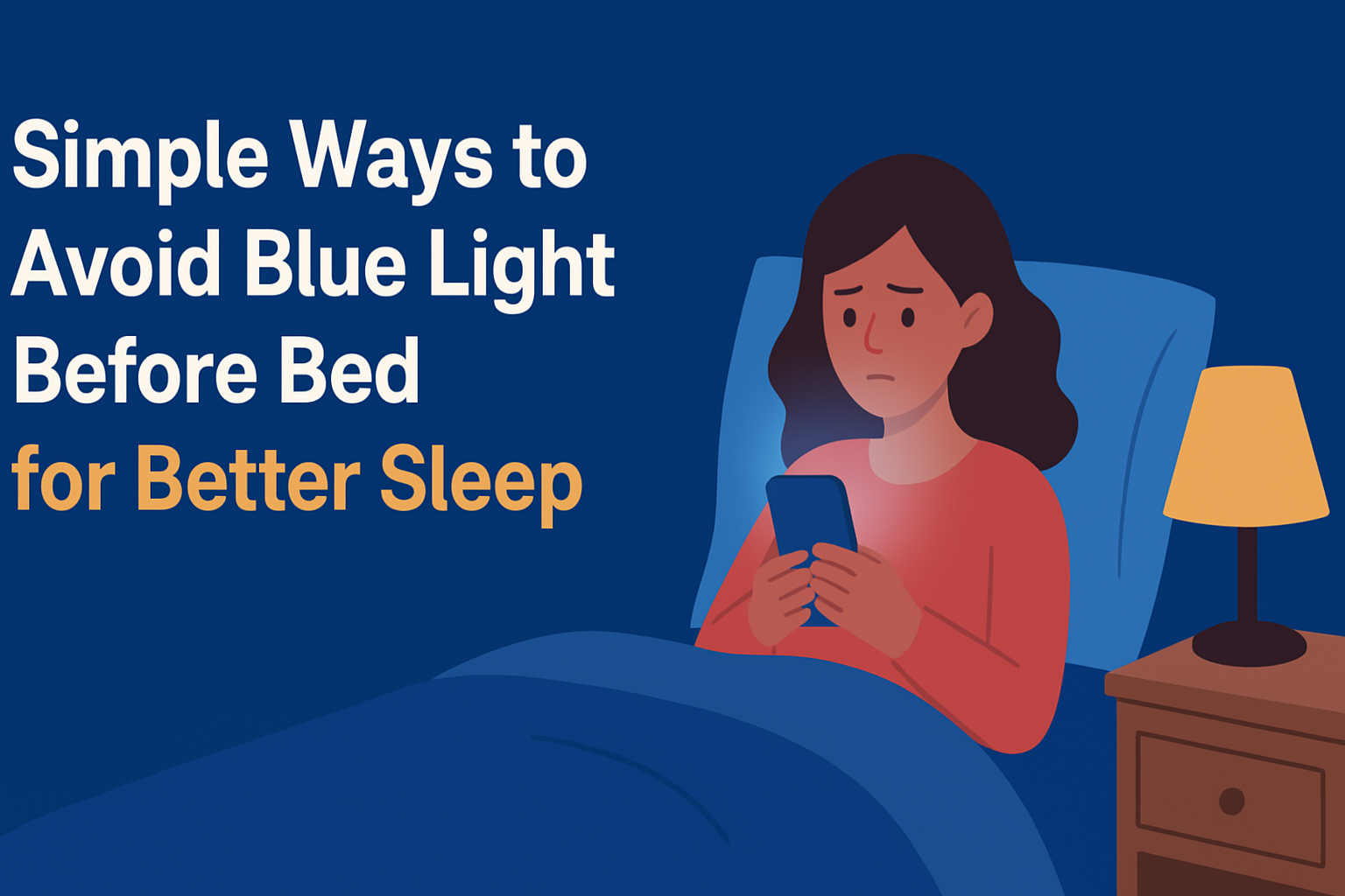 avoid blue light before bed