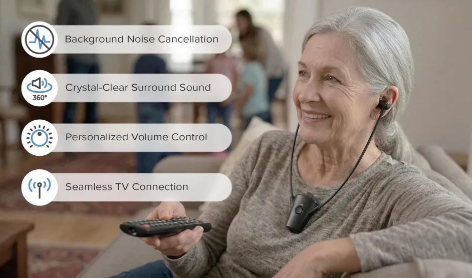 Hear Direct Wireless TV Headset Features