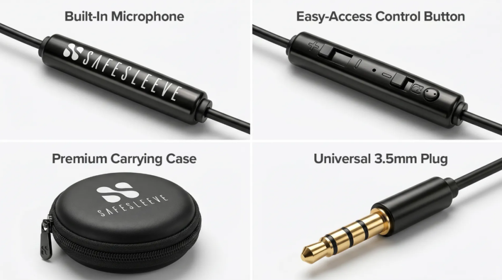 Anti Radiation Air Tube Headphones Features