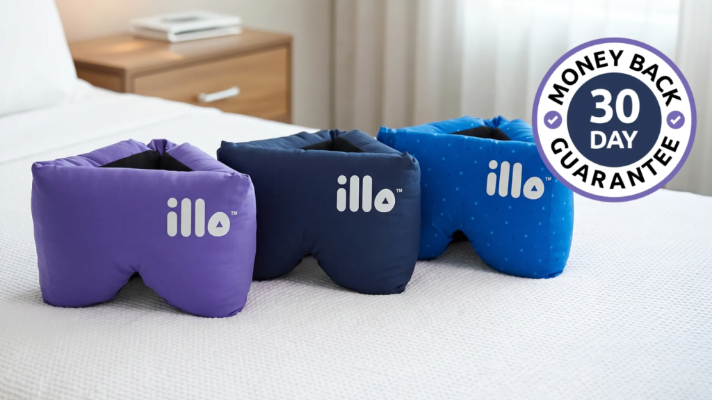 illo Wearable Pillow Sleep Mask Review 2026: Does It Really Work? (My Honest Take After 30 Days) 10 iLLo Money Back Guarntee