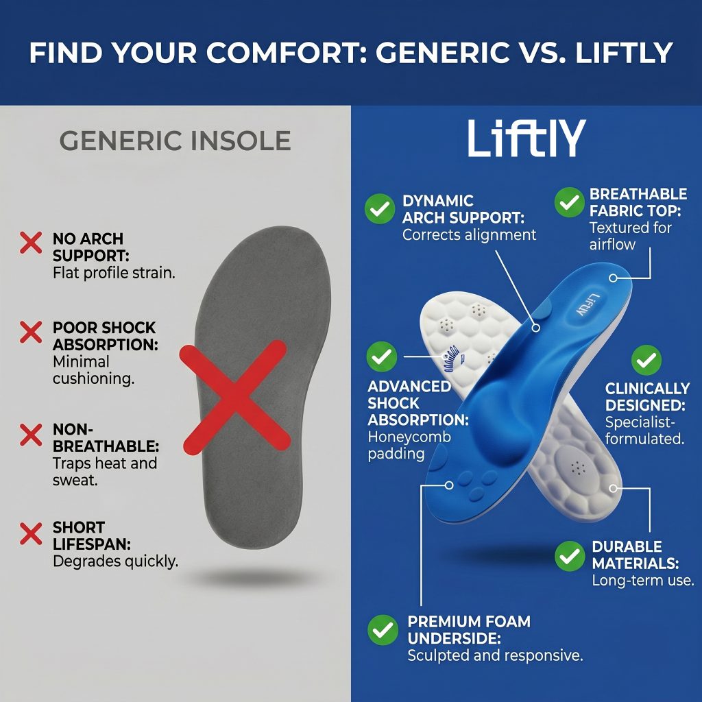 Liftly Insoles Review 2026: Does This 4D Cloud Cushioning Insole Really Work for Foot Pain? 11 Liftly insoles vs others
