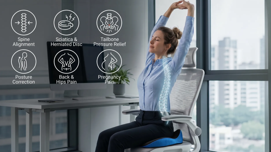 Serenesitz Orthopedic Seat Cushion Review: Does This W-Shaped Memory Foam Cushion Really Work? 7 Serenesitz Benefits