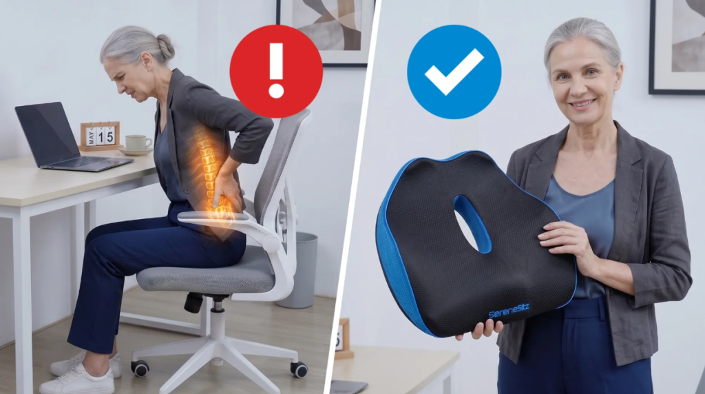 Serenesitz Orthopedic Seat Cushion Review: Does This W-Shaped Memory Foam Cushion Really Work? 1 Serenesitz Review